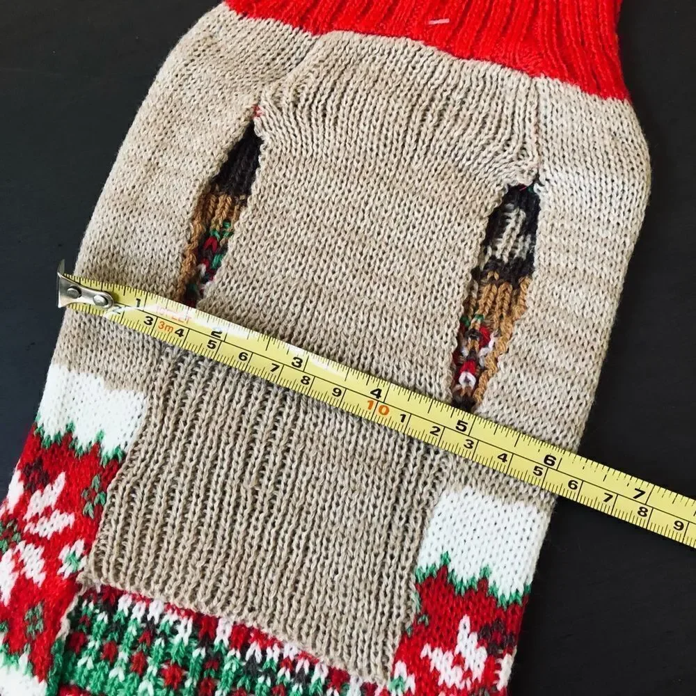 Christmas Pet Reindeer Holiday Dog Sweater S